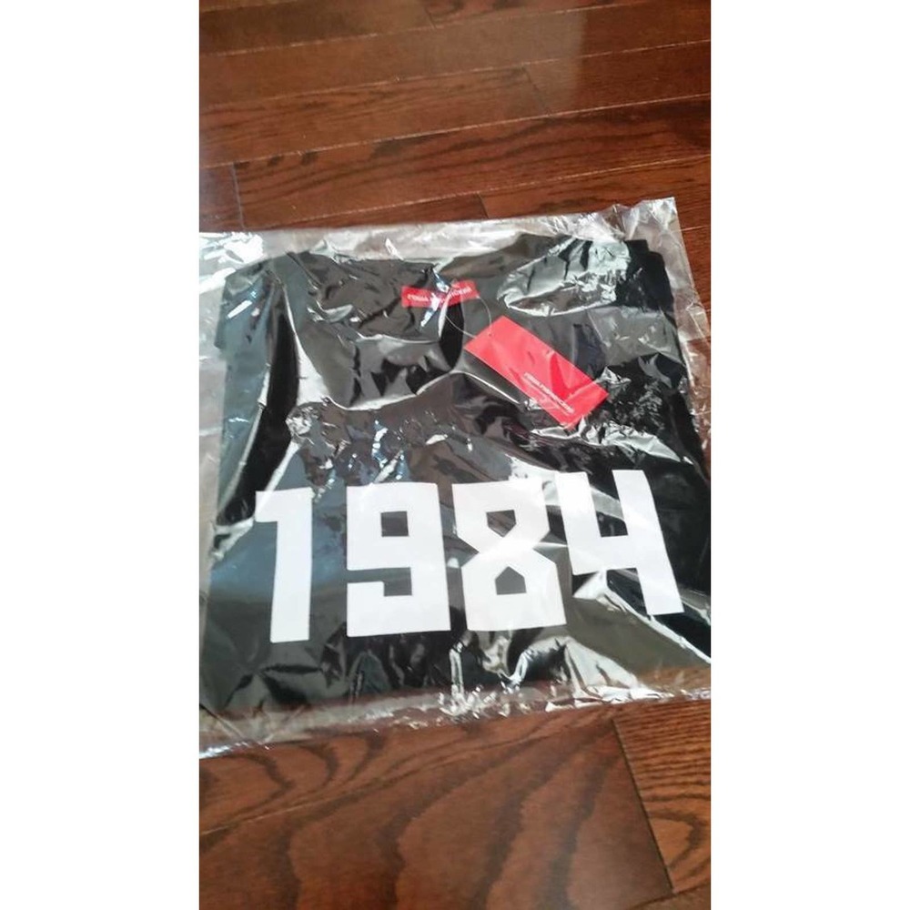 Gosha Rubchinskiy 1984 Logo T-shirt Tee BLACK TEXT Cotton DSM S/S 16 Russian tee
